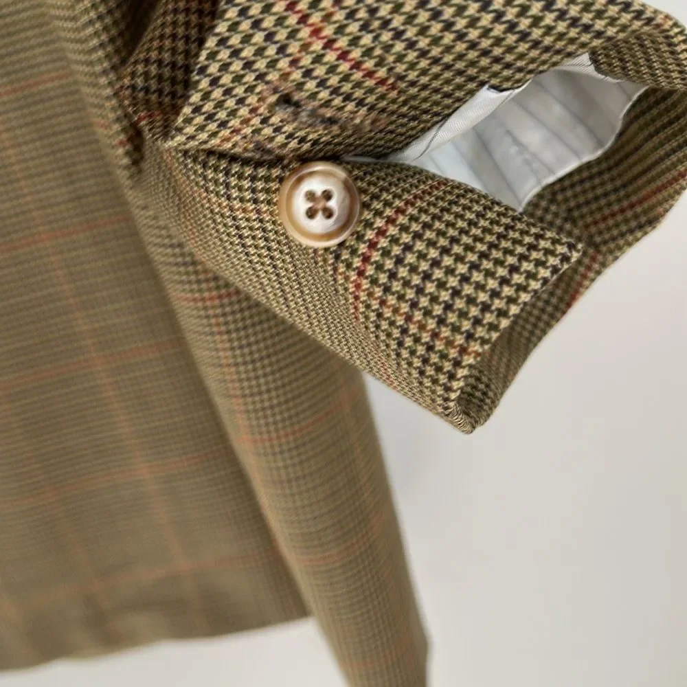 VTG Ermenegildo Zegna Su Misura Wool Sport Coat Blazer Made in Switzerland 42R